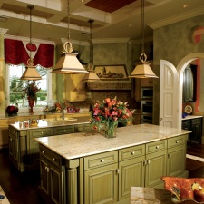 MAIN KITCHEN:Door style: centennialwood: birchcolor: bambooglaze: light white Sheen: semi glossISLANDS:Door style: capelawood: birchcolor: sageglaze: heavy brown sheen: semi gloss