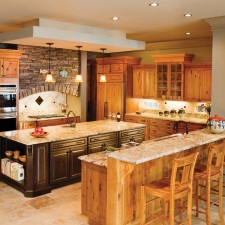 St. Thomas Rustic Cherry natural with sable rustic cherry island